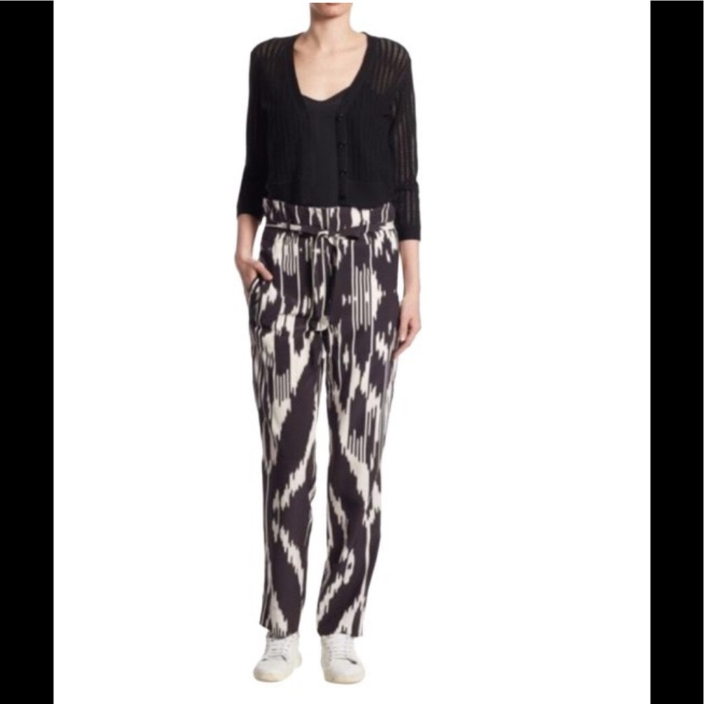 Theory Silk Paper Bag Pants